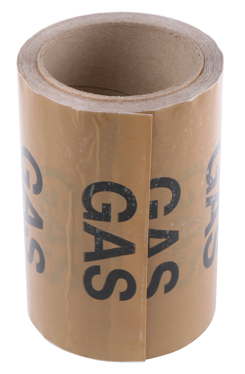 711-615 RS PRO Beige Polypropylene, Vinyl Pipe Marking Tape, text Gas, Dim. W 150mm x L 33 m