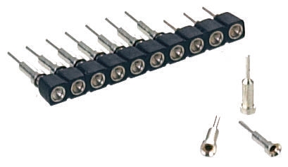 5 Way Preci-Dip Straight Through Hole 2.54 mm Pitch Socket Contact Carrier 100 V ac, 150V dc, Solder, 3A