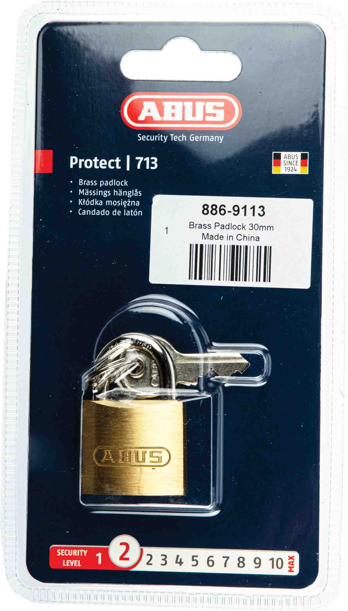 71330-bdfipt ABUS Keyed Brass Padlock Weatherproof, 5 mm Shackle, 29mm Body