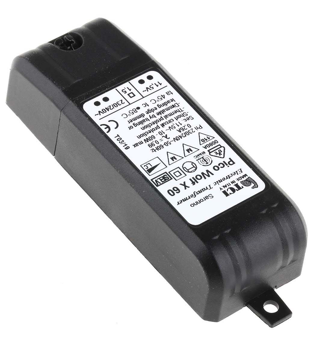 714-1388 RS PRO Light Transformer 60 W, 220 to 240 V ac, 11.5 to 12 V