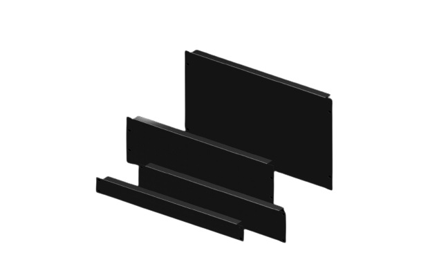 Rittal Black Steel Blanking Panel, 3 U