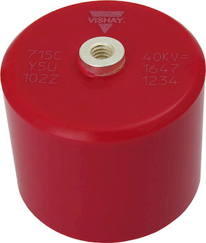 Vishay Single Layer Ceramic Capacitor 4.7 nF -20 to 80 % Y5U Dielectric, 715C30DK, Screw 85 °C Max Op. Temp.
