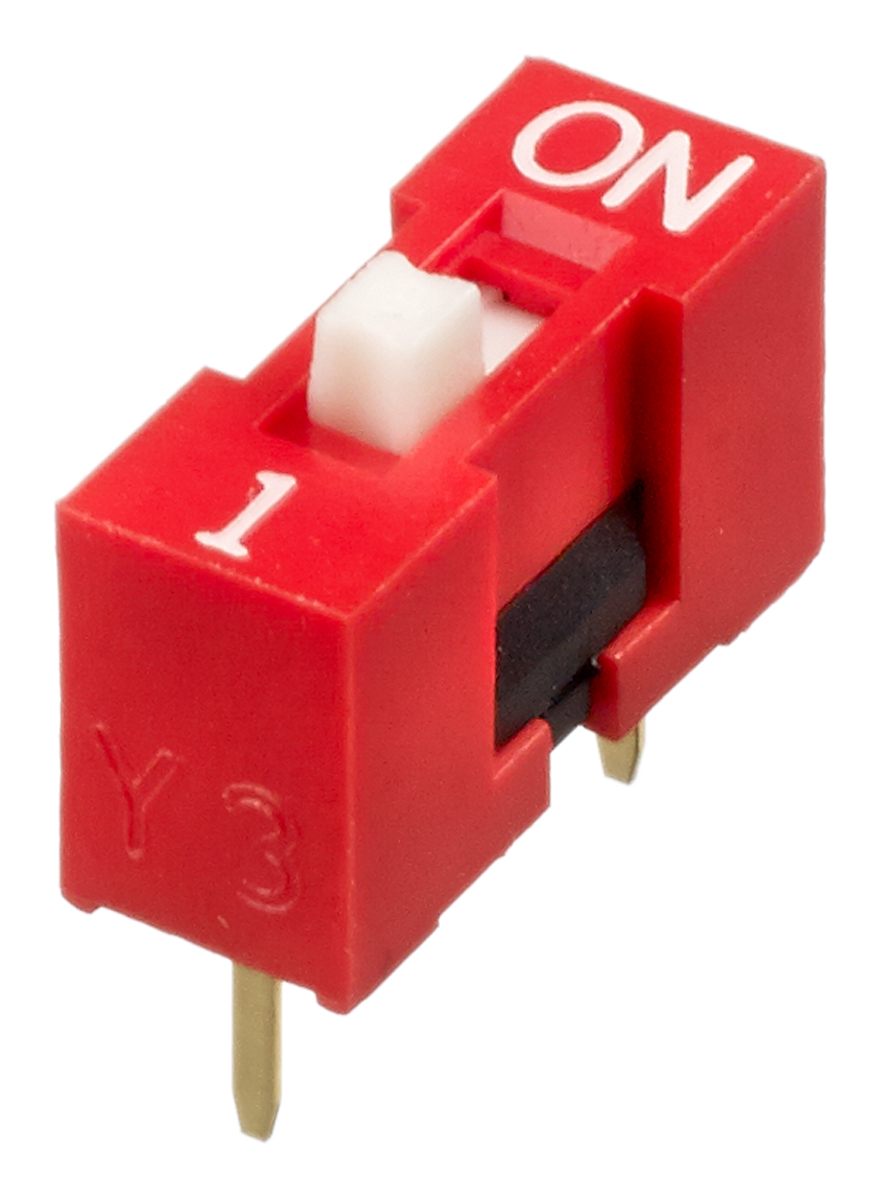 APEM 1 Way Through Hole DIP Switch SPST, Raised Actuator