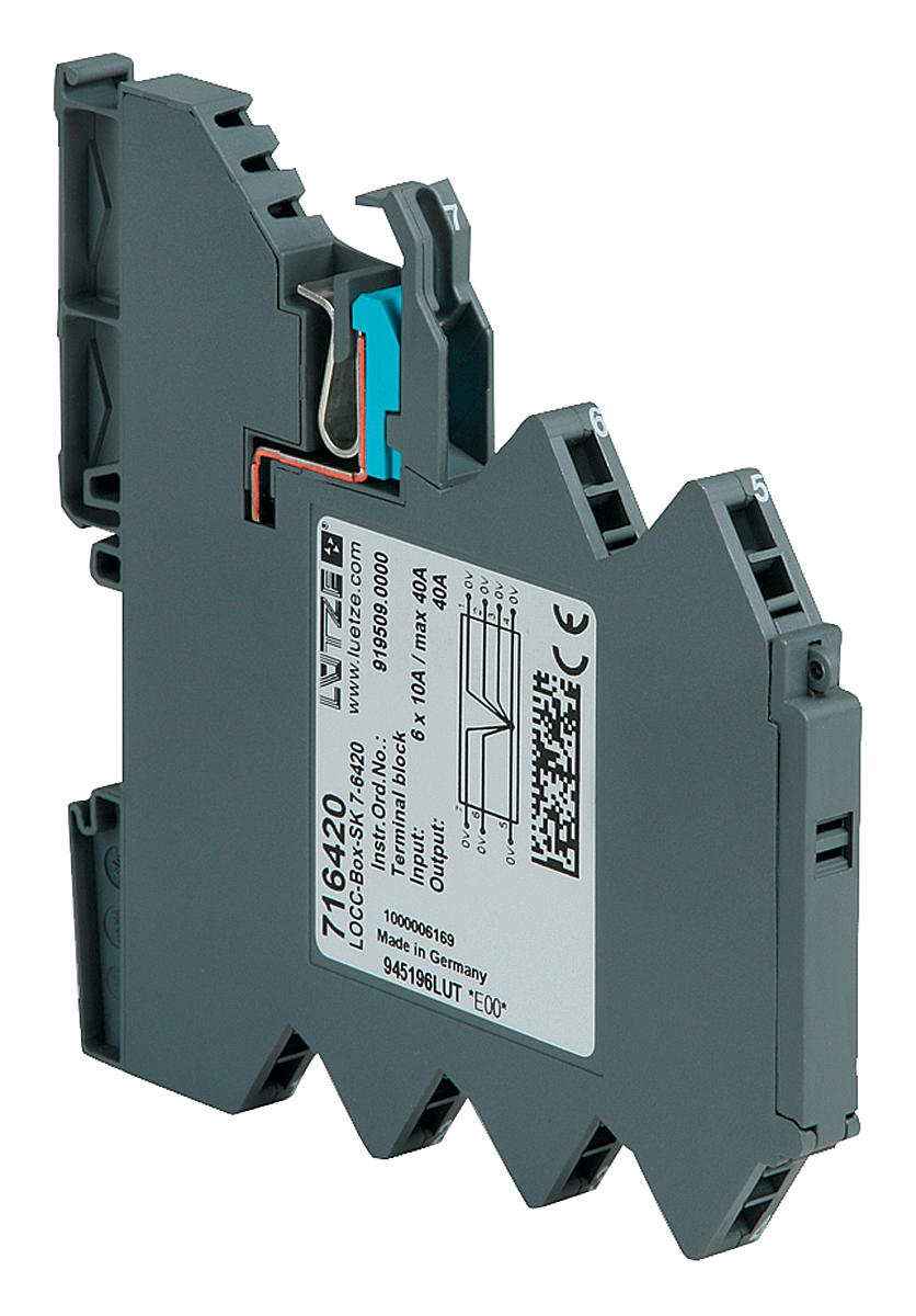 F Lutze Ltd LOCC-BOX 24V DIN Rail Relay Socket