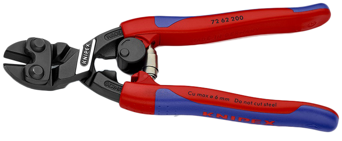 Knipex 72 62 200 200 mm Plastic 6 mm Plastic Chrome Vanadium Steel Compact Bolt Cutter