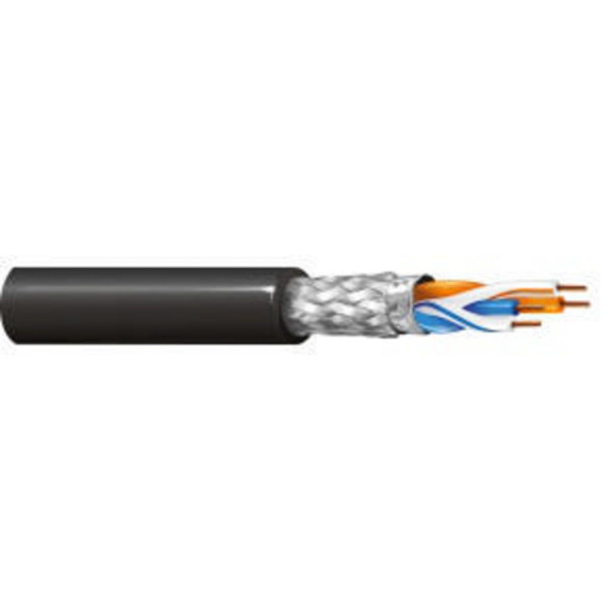 Belden 72002NH, 305 m Cat5e Ethernet Cable, Black Flame Retardant Non-Corrosive Sheath Screened, Shielded