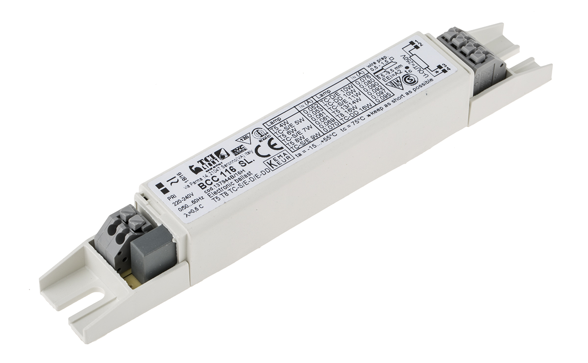 RS PRO 4 → 16 (Fluorescent) W, 5 → 16 (CFL) W Electronic Compact Fluorescent, Fluorescent Lighting