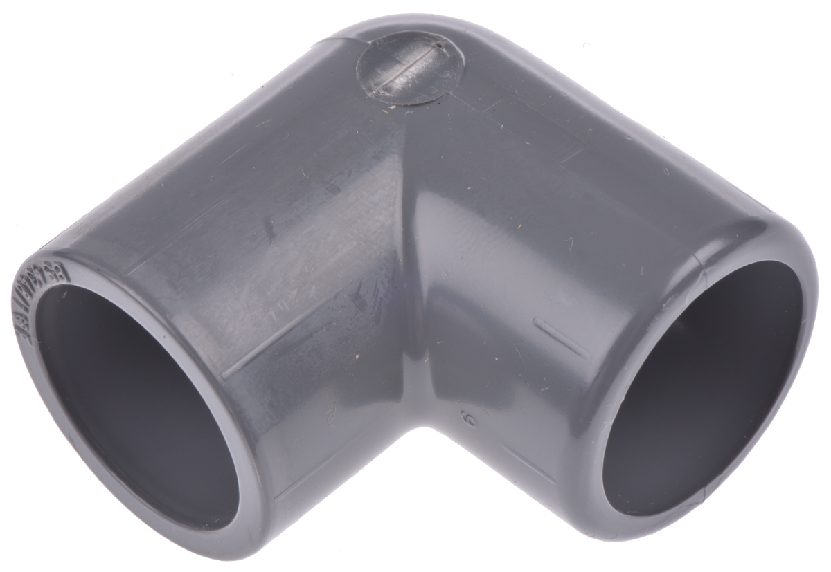 Georg Fischer Plastic Pipe Fitting, 90° Push-in Elbow 1/2 in