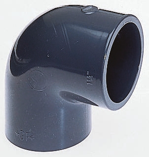 Georg Fischer Plastic Pipe Fitting, 90° Push-in Elbow 1/4 in