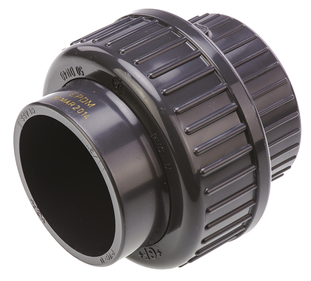 Georg Fischer Plastic Pipe Fitting, Straight Push-in Union 1/4 in