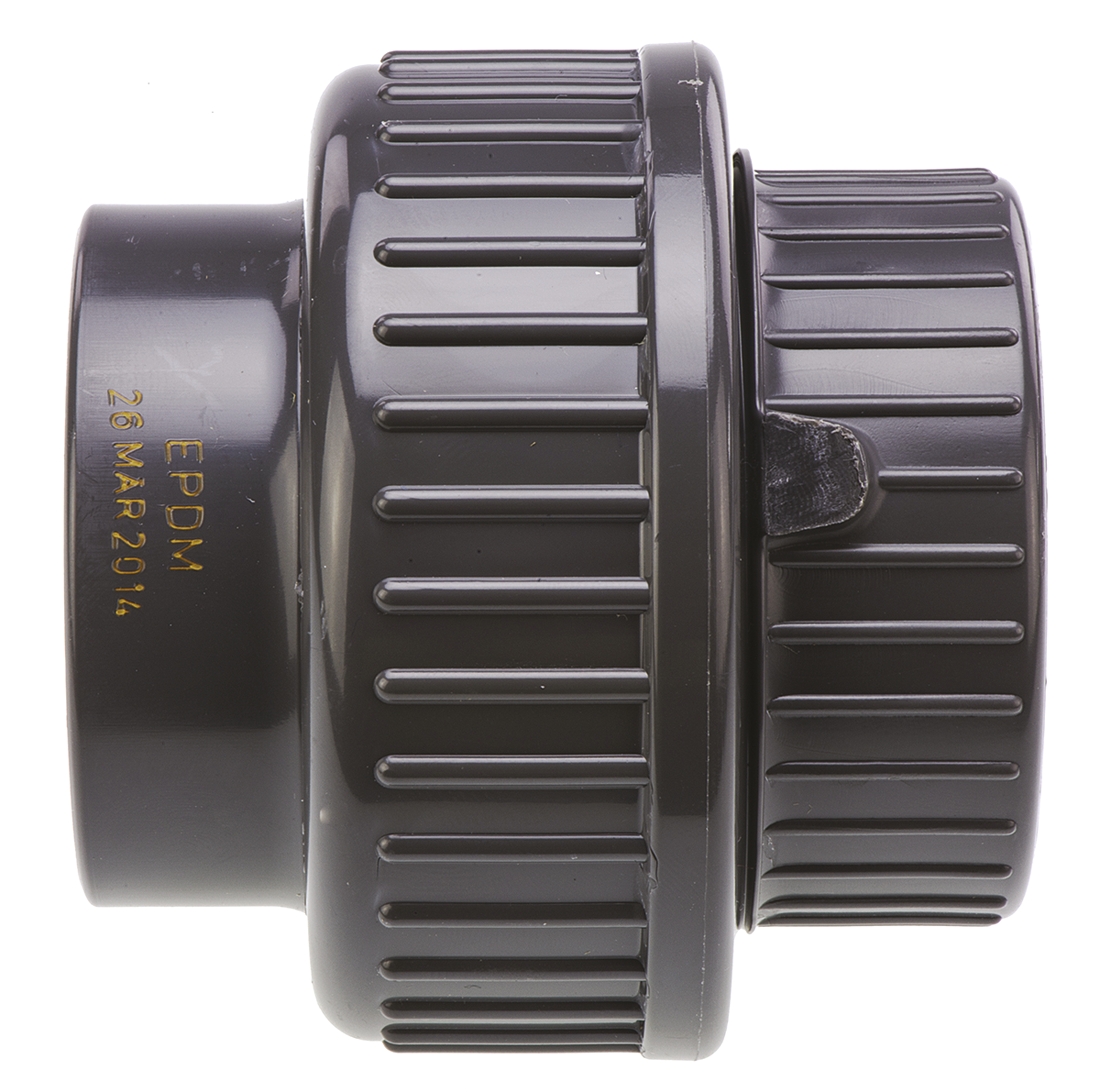721511110 Georg Fischer Plastic Pipe Fitting, Straight Push-in Union 1/2 in