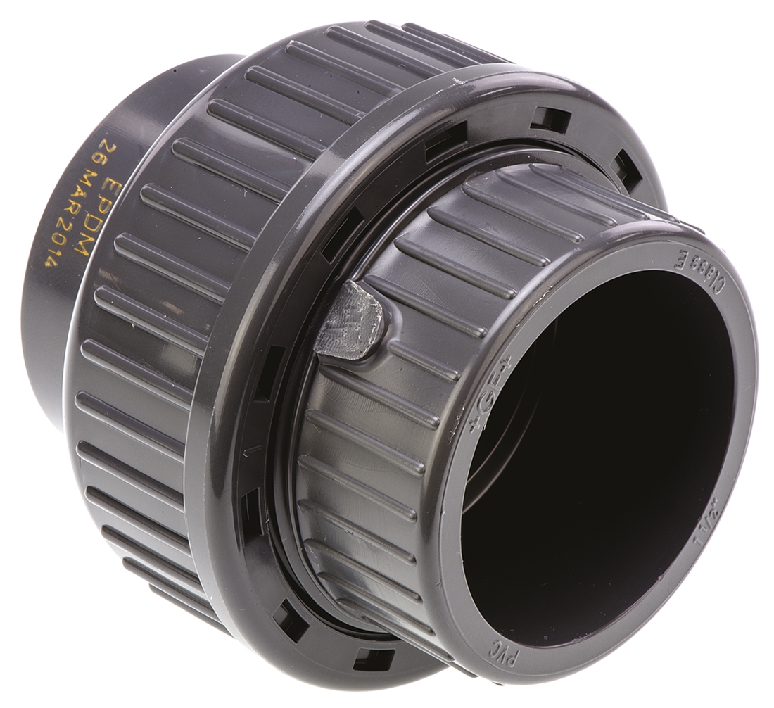 721511110 Georg Fischer Plastic Pipe Fitting, Straight Push-in Union 1/2 in