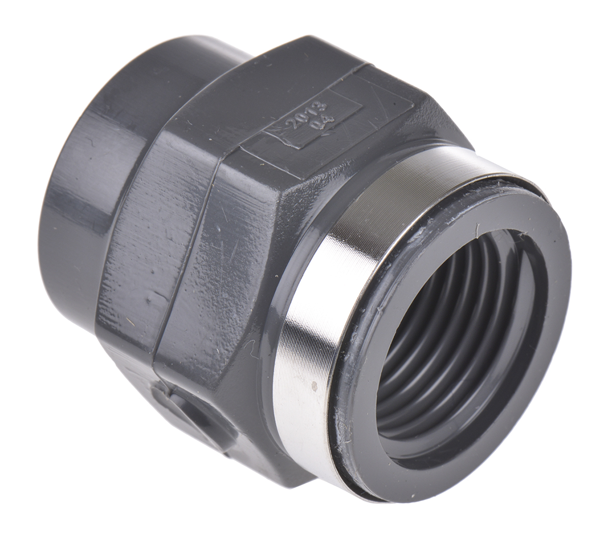 Georg Fischer Plastic Pipe Fitting, Straight Push-in Socket 1/2 in
