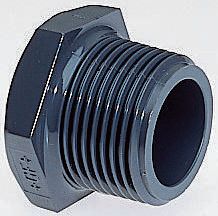 Georg Fischer Plastic Pipe Fitting, Straight Threaded R Plug 3/4 in 3/4 in