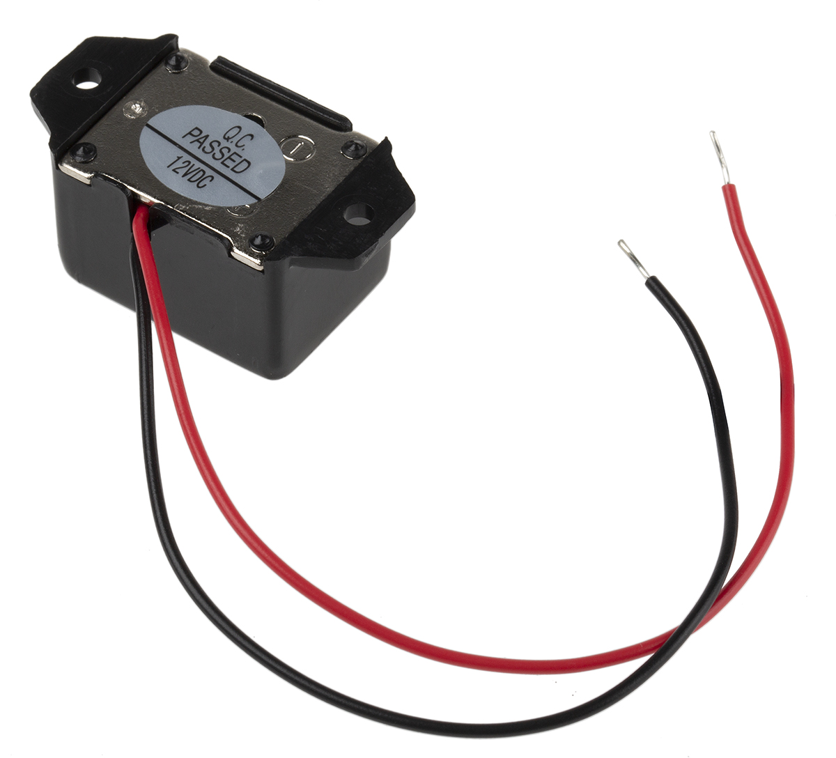 724-3184 RS PRO 75 dB Flange Continuous Internal Magnetic Buzzer Component 15.5 mm 9 V dc Min 33.5 mm 15.5mm 15V dc Max