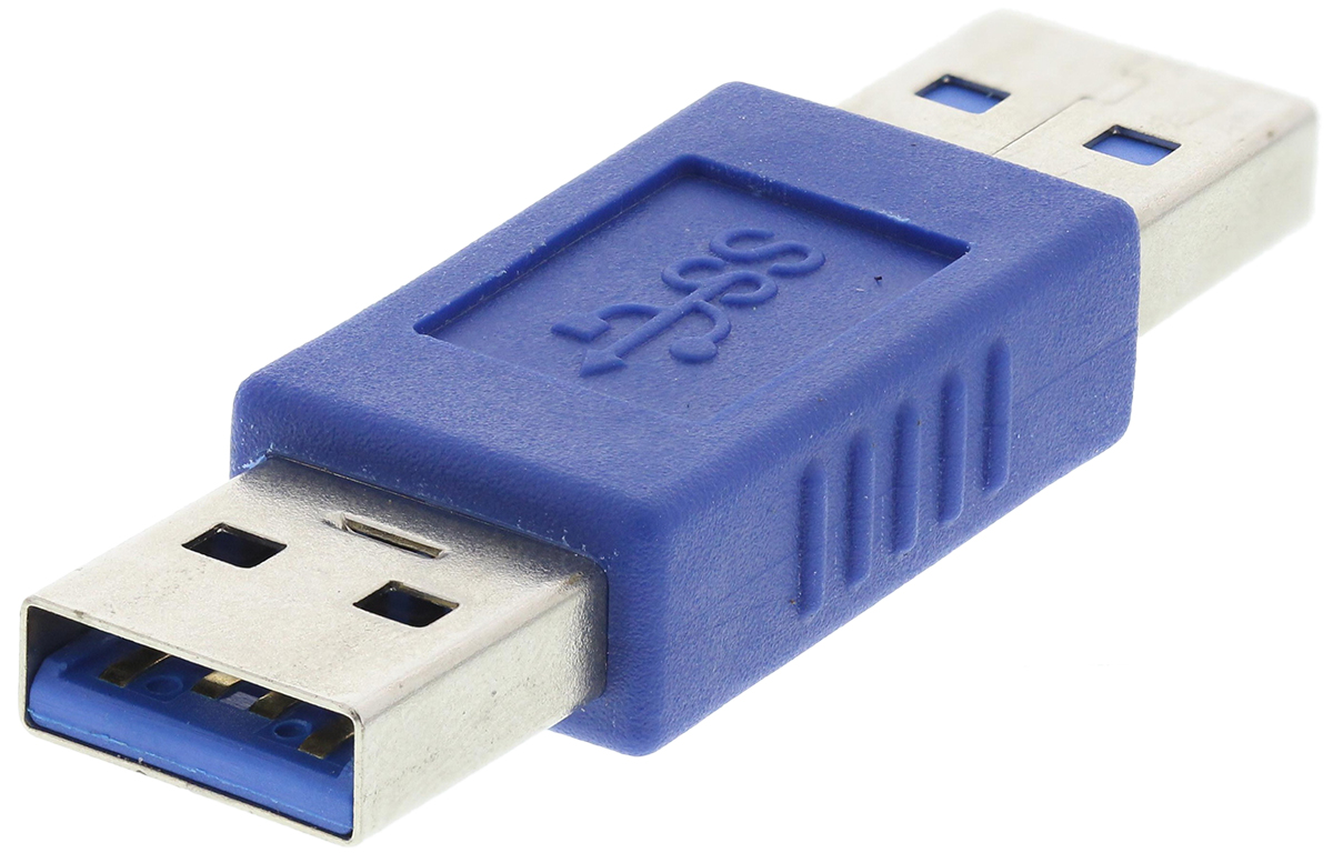 RS PRO USB Type A to Male to USB Type A Male Adapter