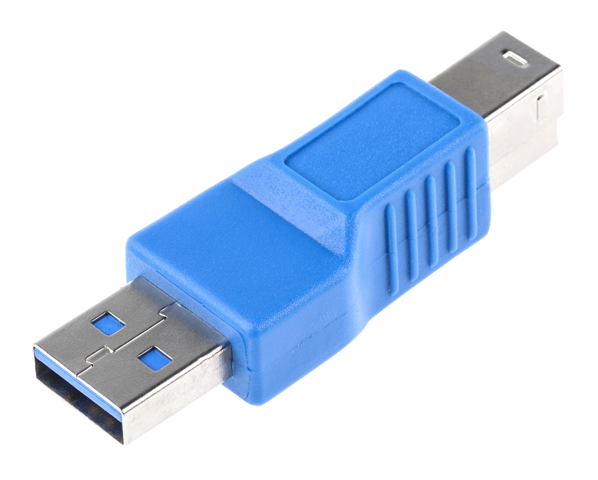 RS PRO USB Type A to Male to USB B Male Adapter