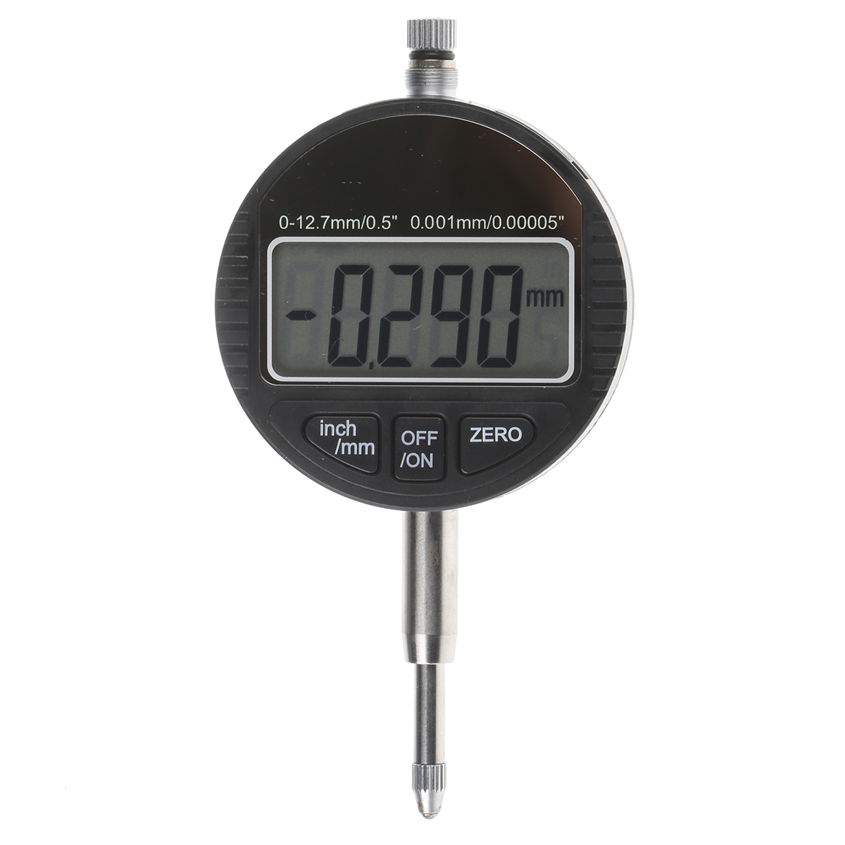 RS PRO Imperial & Metric Dial Indicator 12.5 mm Max. Measurement, 0.001 mm Resolution, ±0.005 mm Accuracy, UKAS