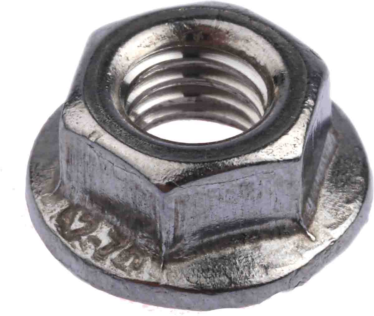 RS PRO, Plain Stainless Steel Flanged Hex Nut, DIN 6923, Metric