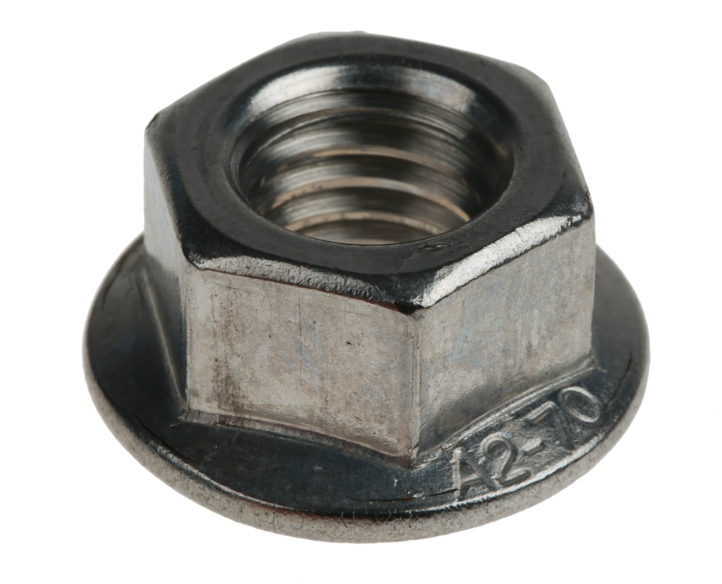 725-9656 RS PRO, Plain Stainless Steel Flanged Hex Nut, DIN 6923, Metric