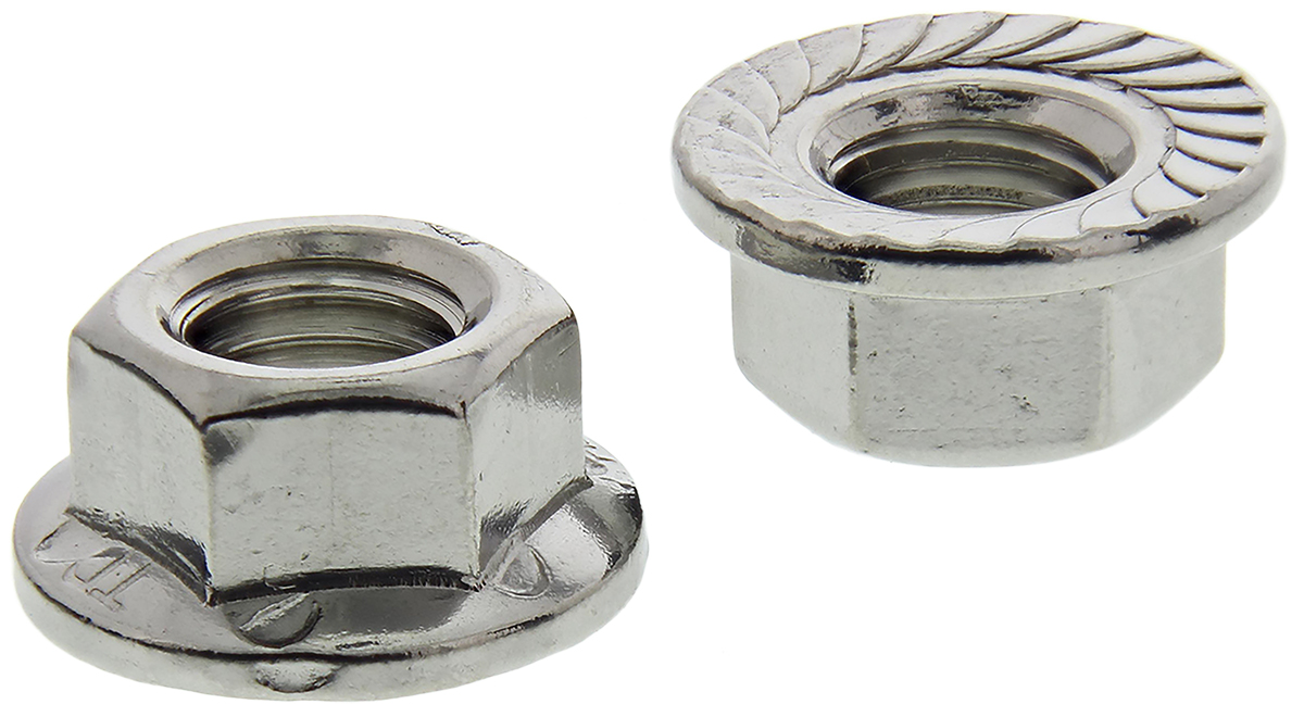 RS PRO, Plain Stainless Steel Flanged Hex Nut, DIN 6923, Metric