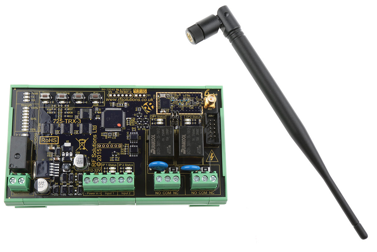 RF Solutions Remote Control Base Station 725-TRX8-1K, Transceiver, 868 MHz, FSK, LoRa