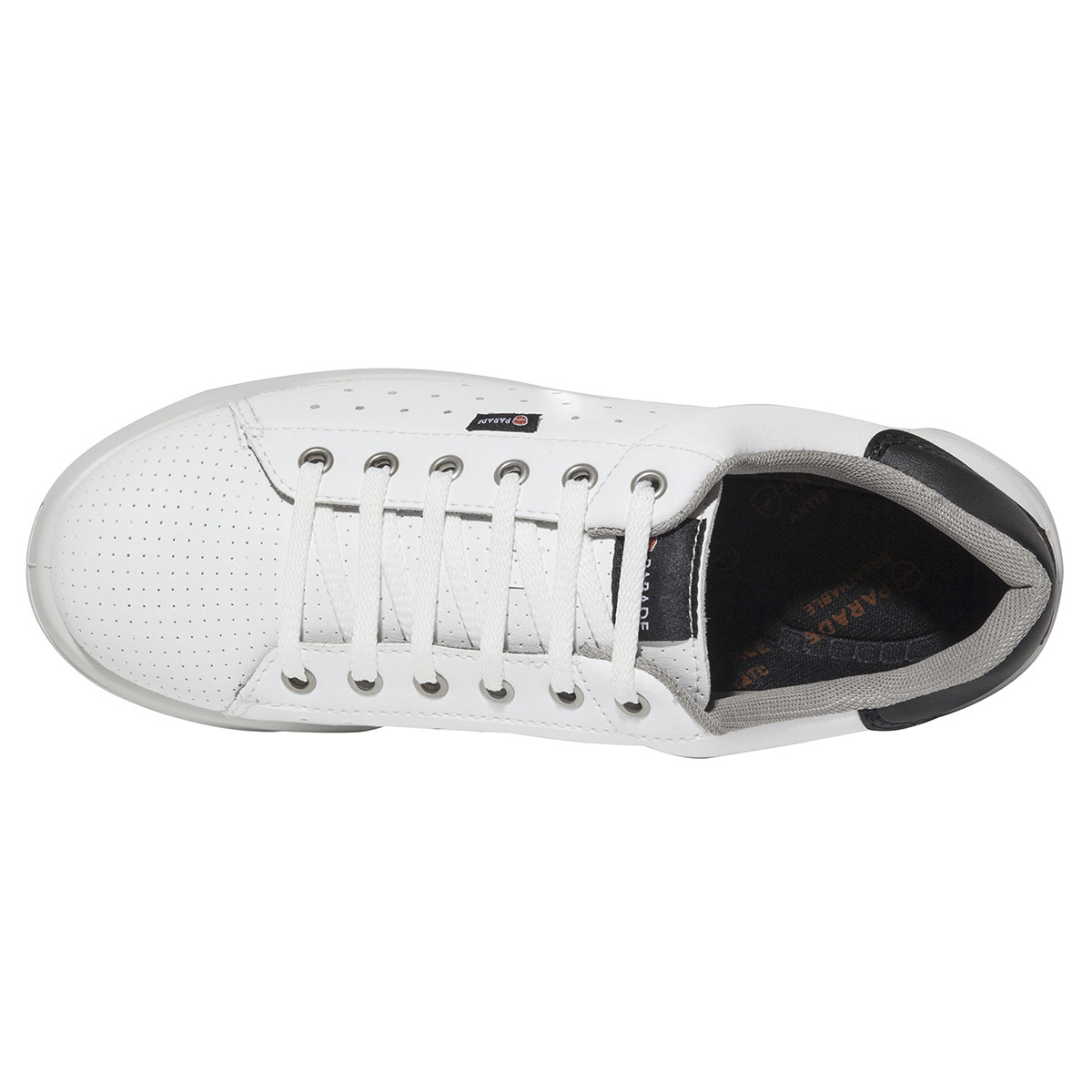 07joppa7827pt40 Parade Joppa Unisex Black, White Stainless Steel Toe Capped Safety Trainers, UK 6.5, EU 40
