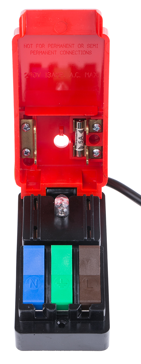 726-0085 RS PRO Test Plug Cable Entry 4 to 7 mm, 240V ac, 5A, with 1.5 m Cord Included