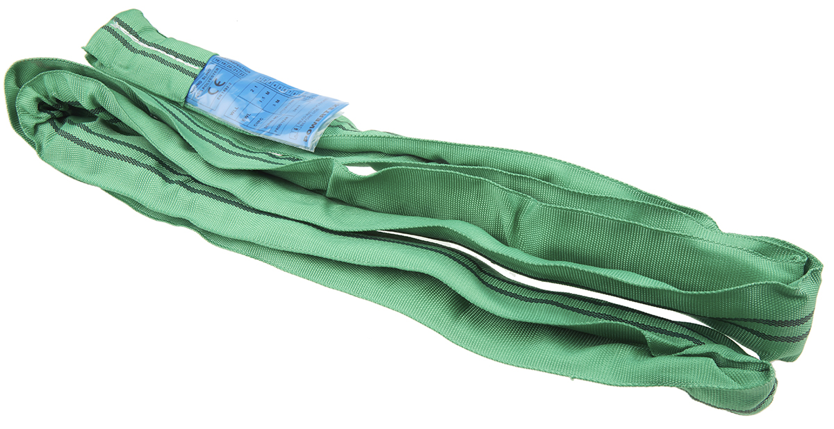 RS PRO 1.5 m Green Lifting Sling Round, 2 t