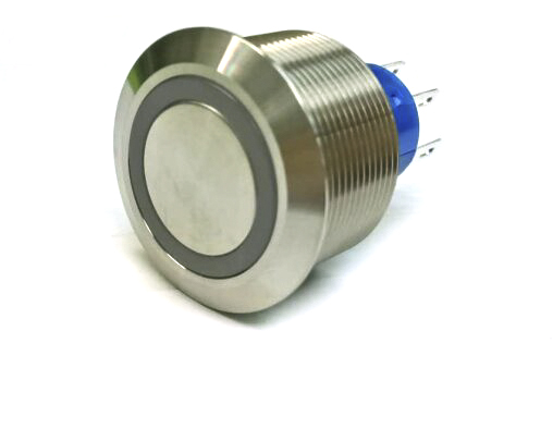 RS PRO Illuminated Push Button Switch, Momentary, Panel Mount, 25.2mm Cutout, DPDT, Red/Green LED, 250V ac, IP67