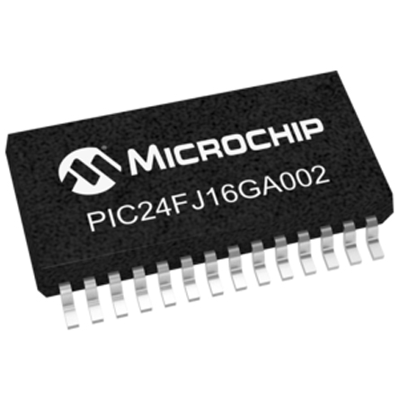 Microchip PIC24FJ16GA002-I/SS, 16 bit PIC, PIC24FJ Microcontroller, 32 MHz, 16kB FLASH, 28-Pin SSOP