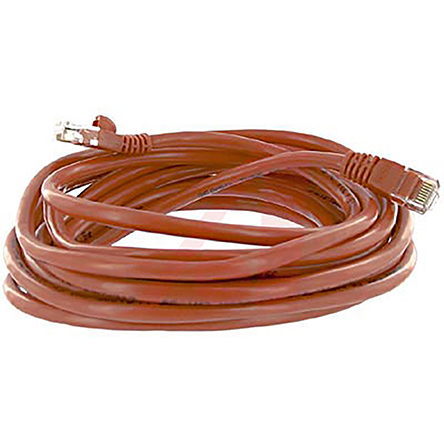Cinch 73, 15 m Cat5e Ethernet Cable, Red Polyvinyl Chloride Sheath Unscreened, Unshielded