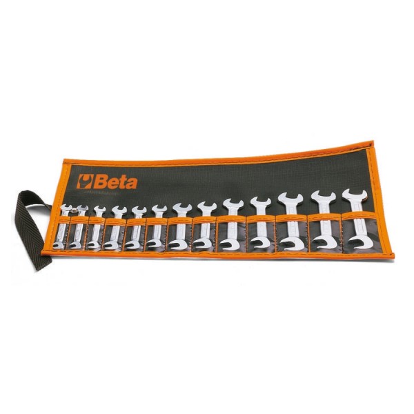 BETA 13-Piece Double Ended Open Spanner, Chrome Vanadium Steel