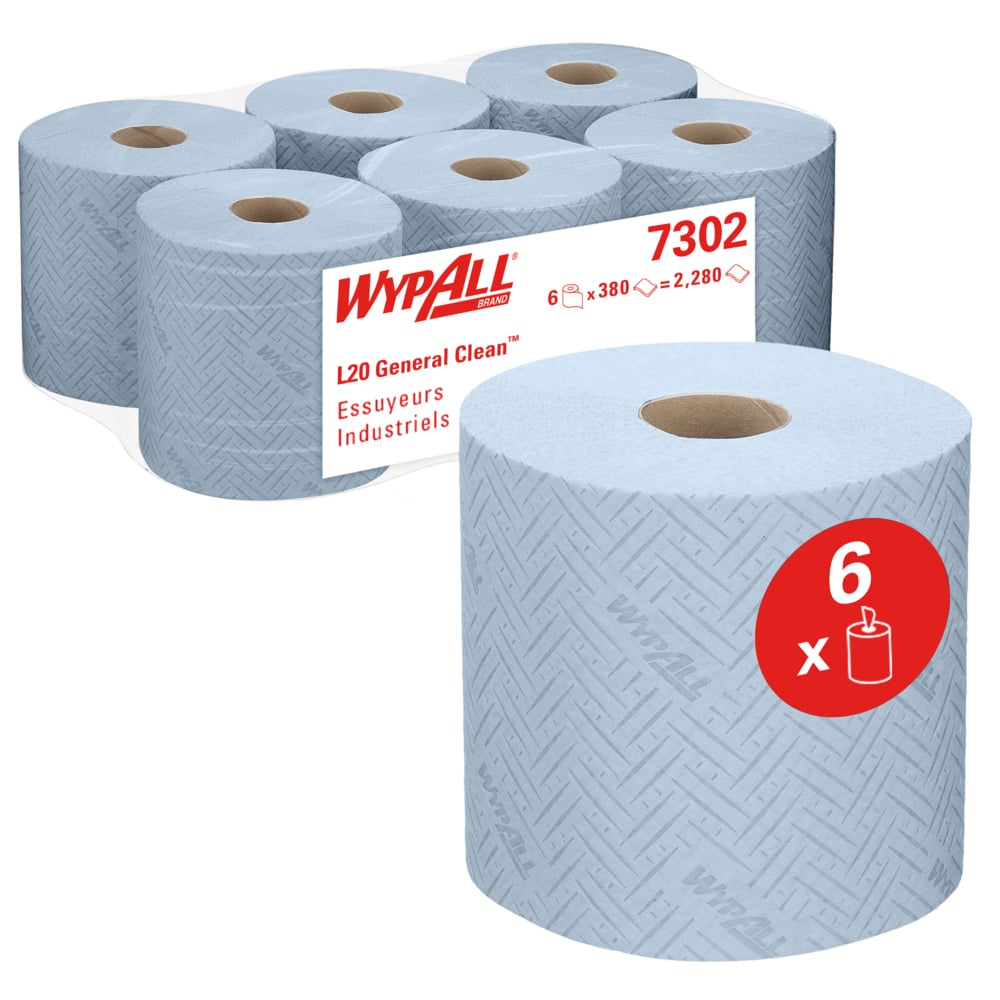 WYPALL WypAll Roll Paper Towel, 200 x 380 mm, 2 Ply, 380 Sheets