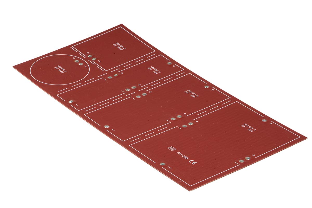 RS PRO Silicone Heater Mat, 24V dc, 150 W Rectangle, 30 mm 15mm