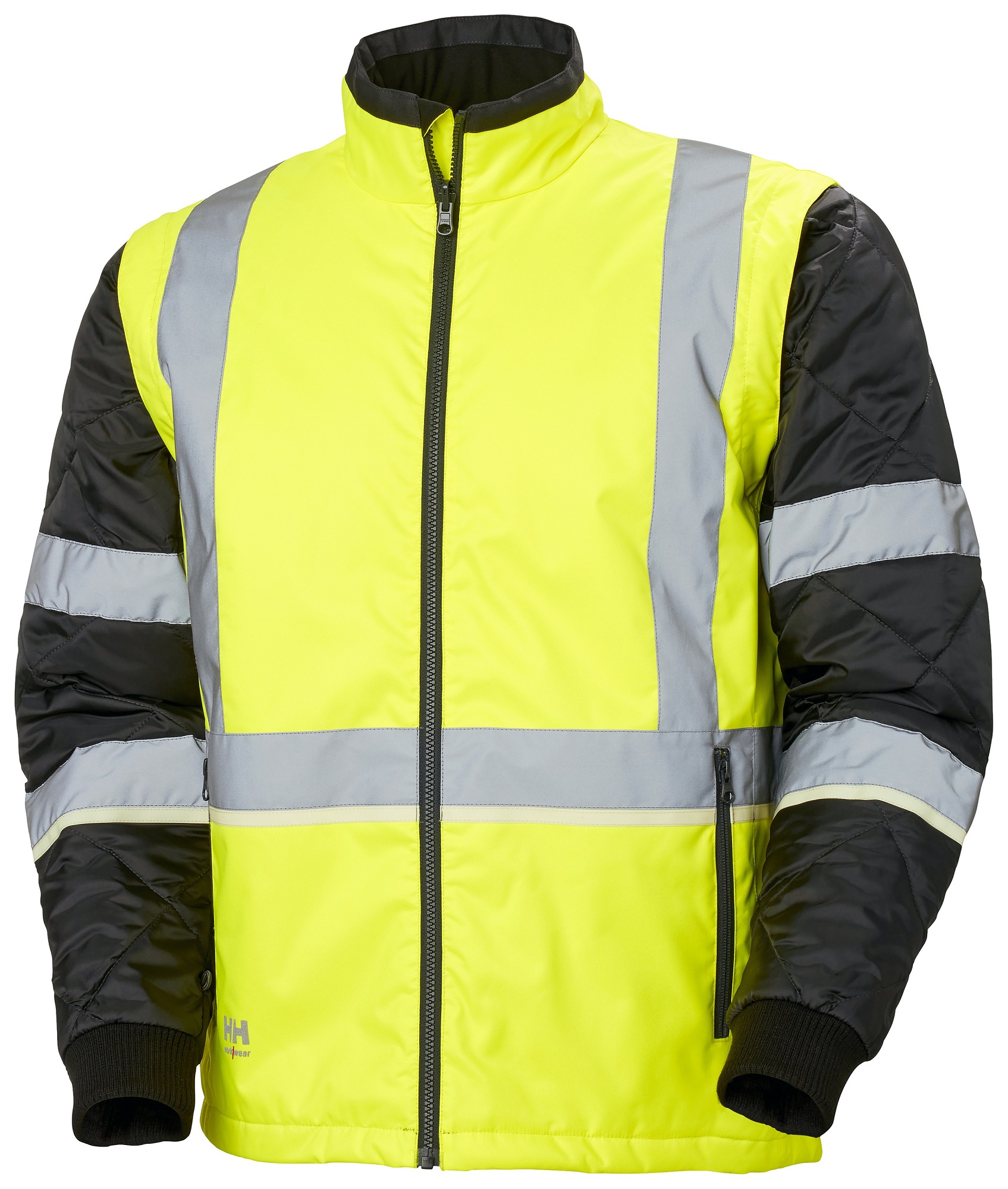 Helly Hansen Black, Yellow, Green, White Unisex Hi Vis Jacket, S