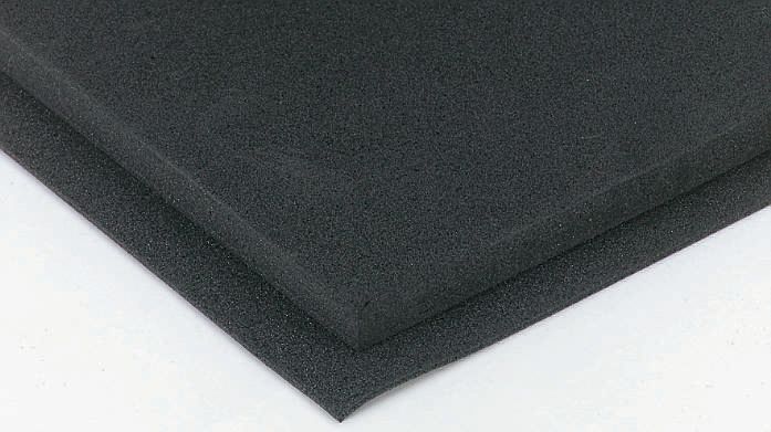 RS PRO Black Polyethylene Rubber Sheet, 1 m x 2m x 6 mm, 110 °C