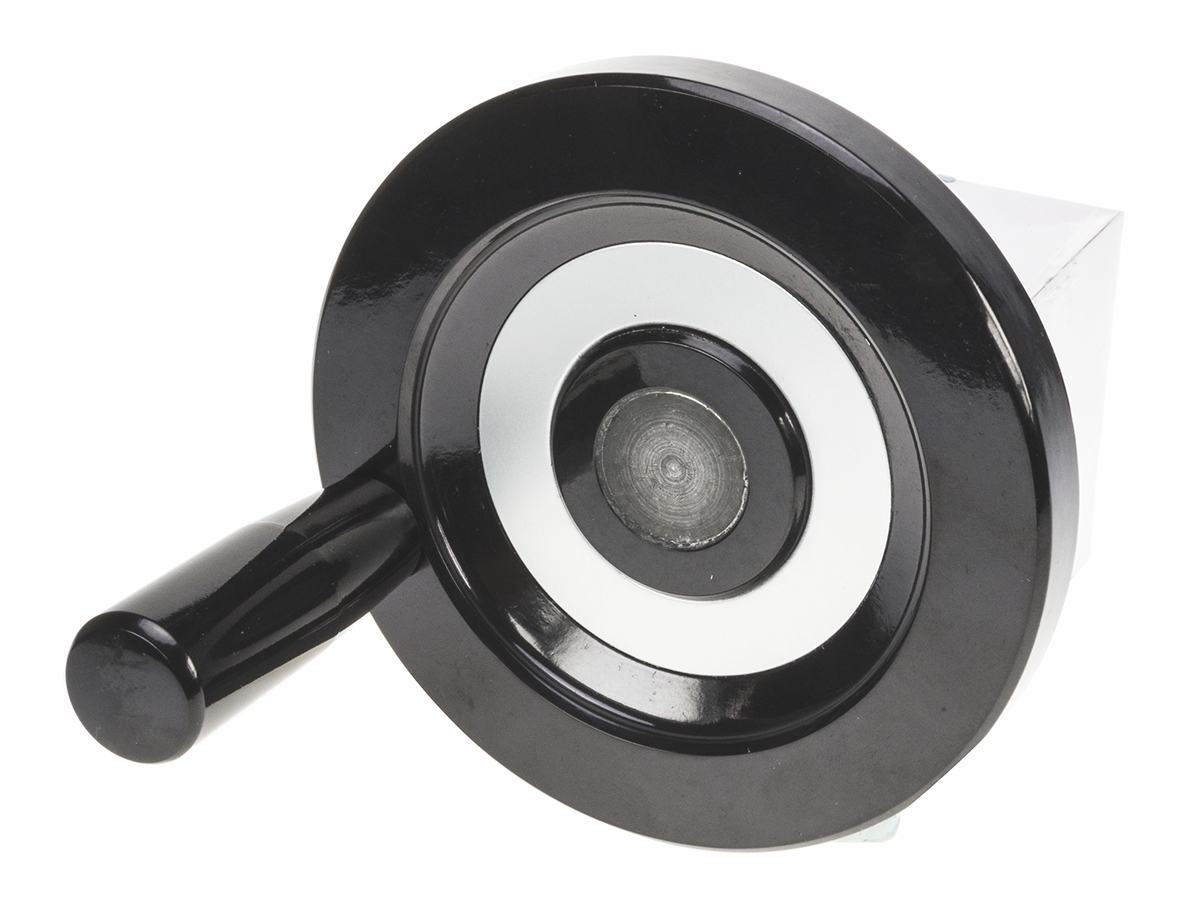 Elesa Black Duroplast Hand Wheel, 125 mm diameter