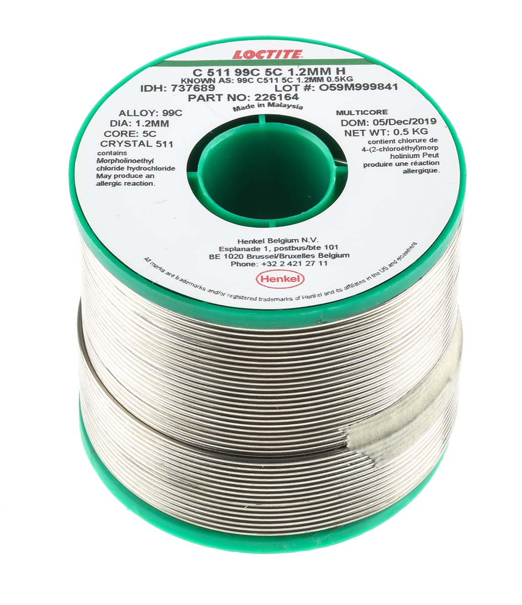 Multicore Wire, 1.2 mm Lead Free Solder, 227 °C Melting Point