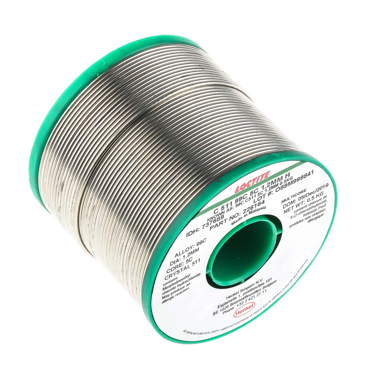 737689 Multicore Wire, 1.2 mm Lead Free Solder, 227 °C Melting Point