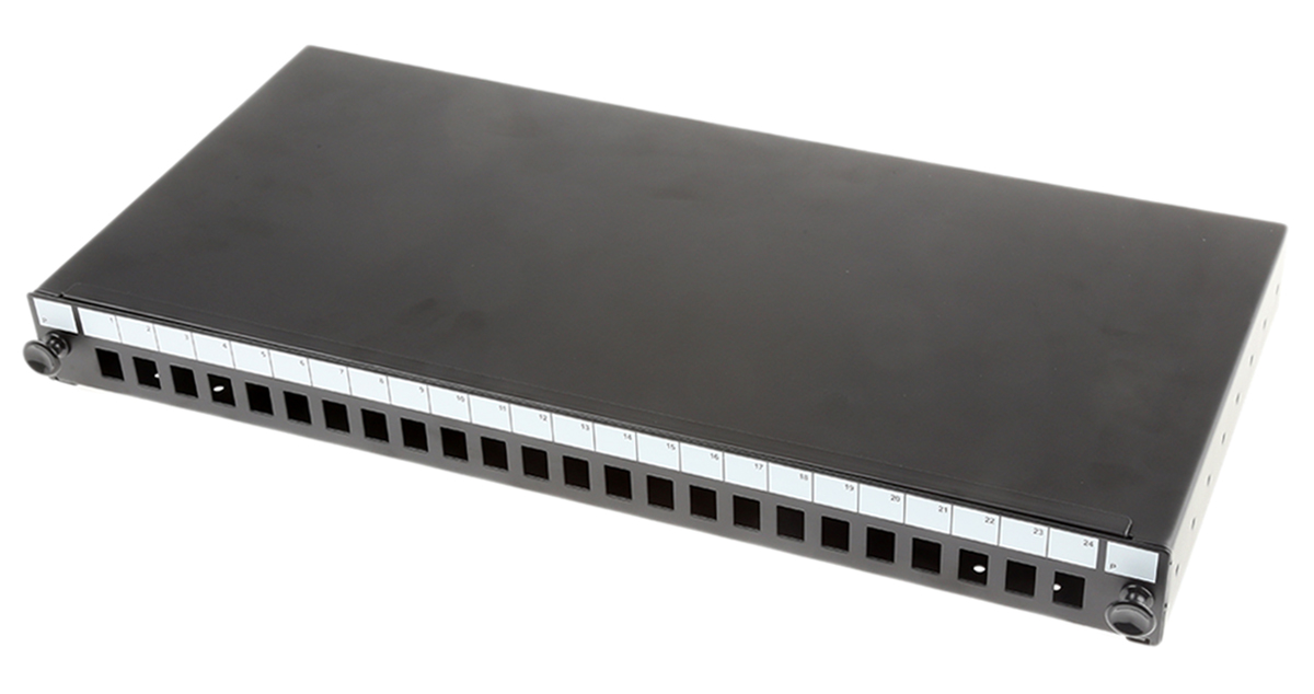 RS PRO 24 Port SC, Simplex Fibre Optic Patch Panel With 24 Ports Populated 31 mm