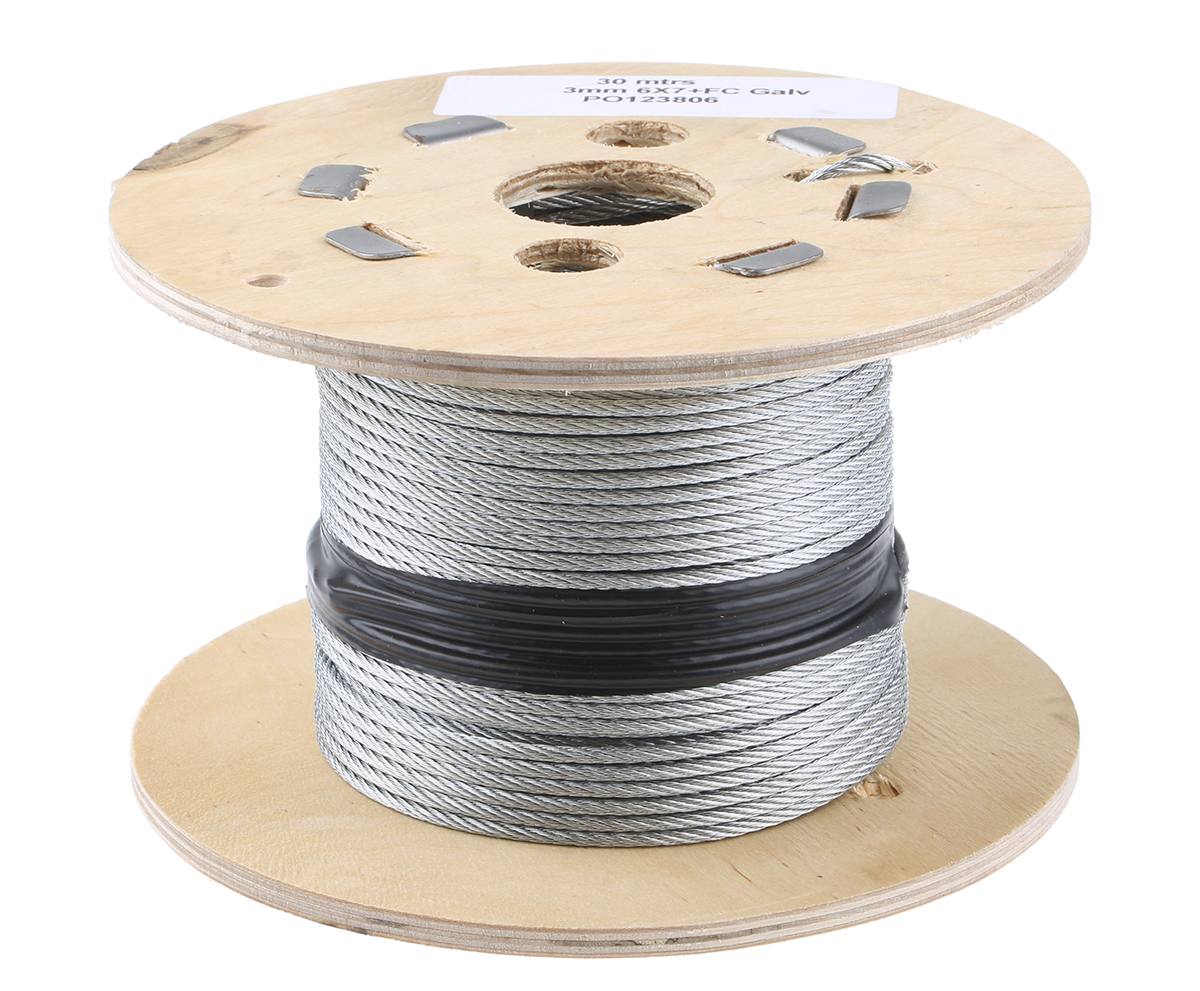 738-8694 RS PRO Steel Wire Rope, 30 m