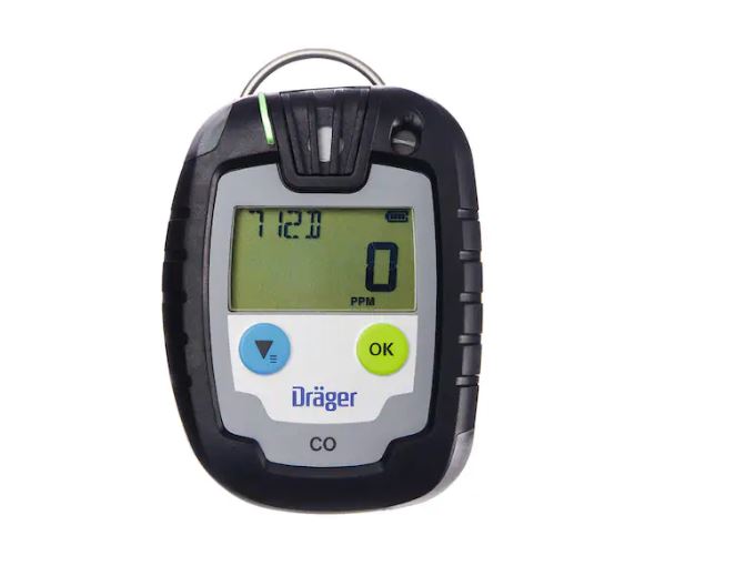 DRAEGER Pac 6000 CO Portable Gas Detector for Carbon Monoxide Detection, Audible Alarm, ATEX Approved