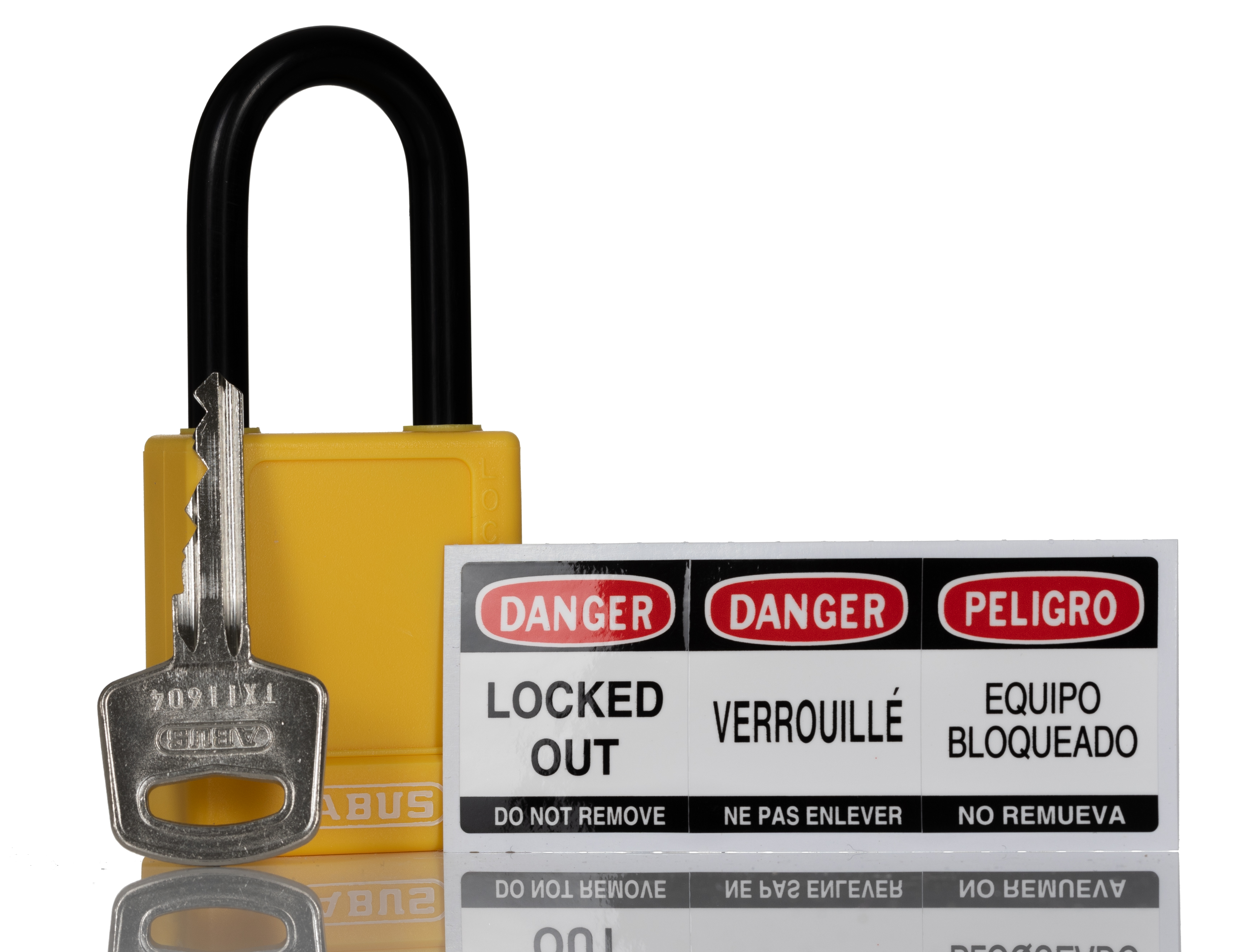 ABUS Key Steel, Aluminium Safety Padlock Weatherproof, 6.5 mm Shackle, 38 mm Body