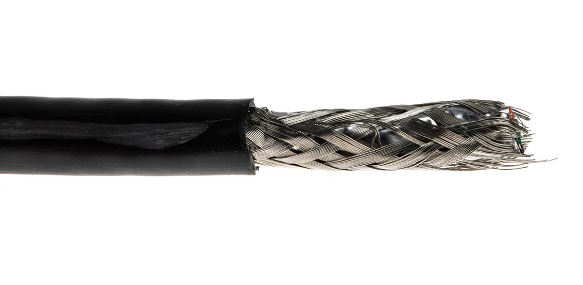 74001e00305 Belden 74001E, 305 m Cat5e Ethernet Cable, Black Polyvinyl Chloride Sheath Screened, Shielded
