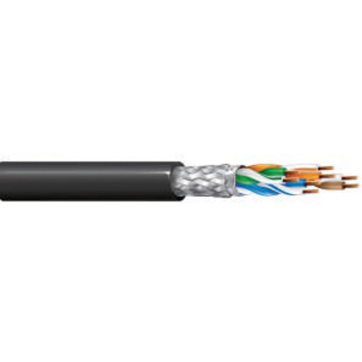 Belden 74002NH, 305 m Cat5e Ethernet Cable, Black Low Smoke Zero Halogen Sheath Screened, Shielded