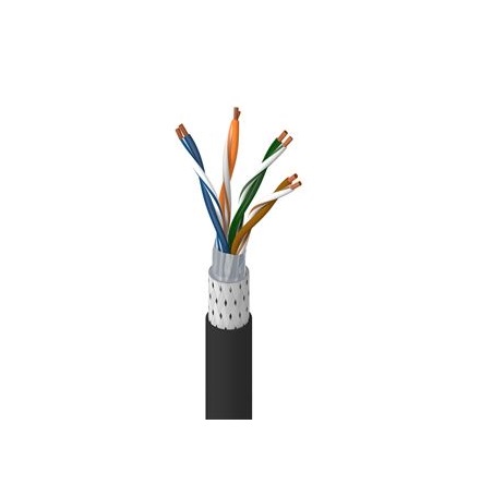 74003pu00305 Belden 74003PU, 305 m Cat5e Ethernet Cable, Black Polyurethane Sheath Screened, Shielded
