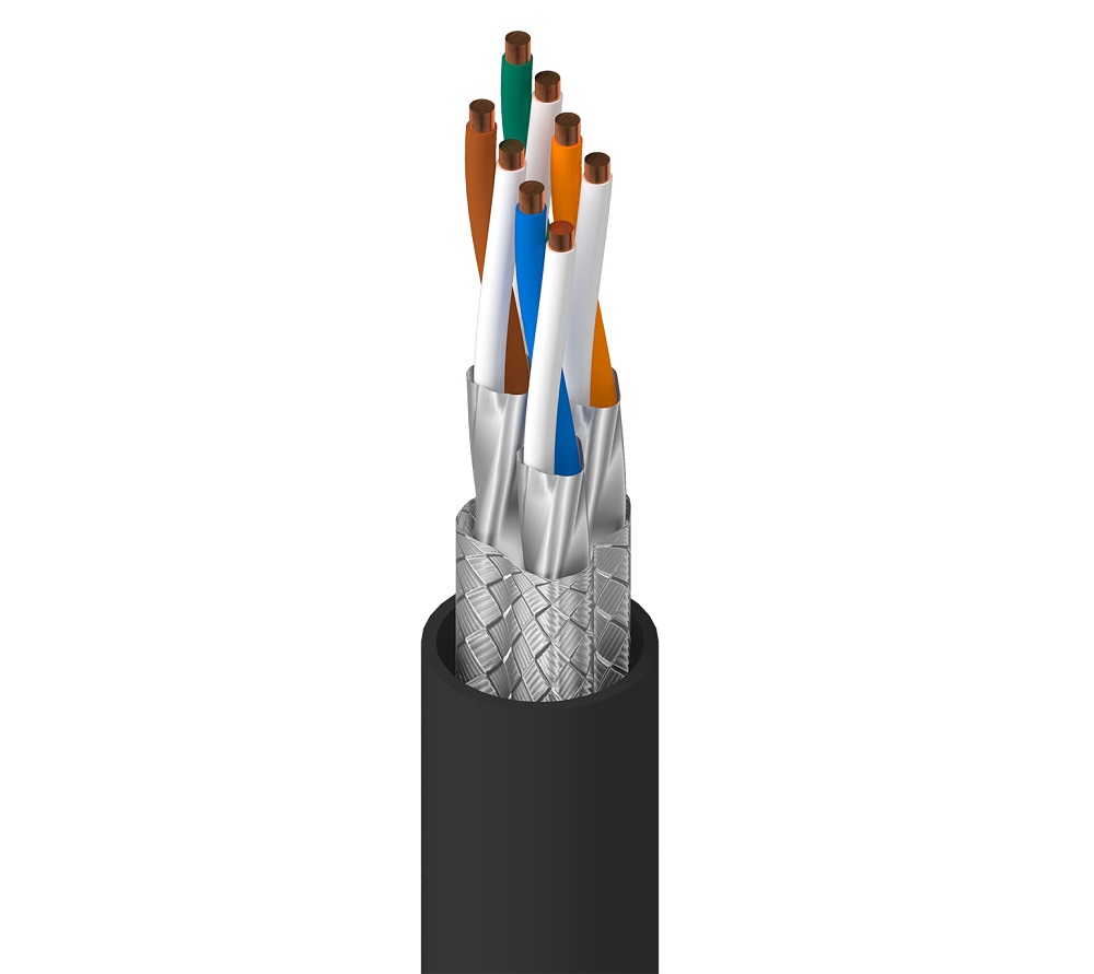 74004e00305 Belden 74004E, 305 m Cat7 Ethernet Cable, S/FTP, Black Screened Polyvinyl Chloride Sheath