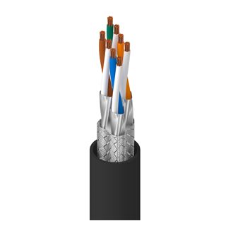 Belden 74005PU, 305 m Cat7 Ethernet Cable, Shielded, Black Screened Polyurethane Sheath