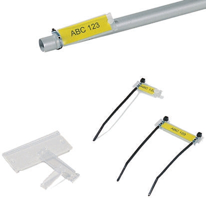 HellermannTyton Helafix Cable Tie Cable Markers, Transparent, 525-13703 HC12-70-PEUV-CL